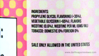 Loaded E-Liquid Ingredients